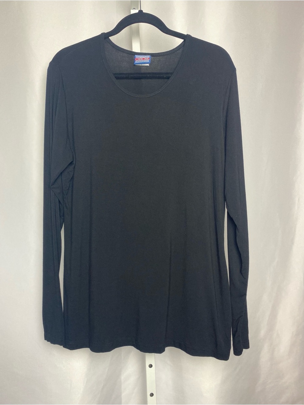 Cherokee Women’s Black Scrub Workwear Long Sleeve Scoop Neck Tee L